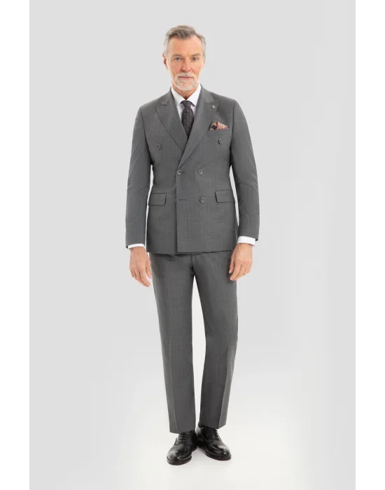 SABRİ ÖZEL NEW COLLECTİON %88 WOOL KRUVAZE ÇİZGİLİ TAKIM ELBİSE