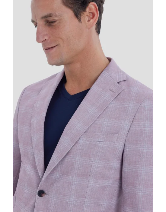 SABRİ ÖZEL S25 PREMİUM COLLECTİON EKOSE ER TEK CEKET