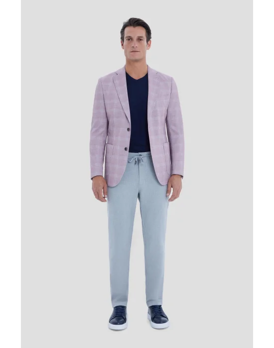 SABRİ ÖZEL S25 PREMİUM COLLECTİON EKOSE ER TEK CEKET