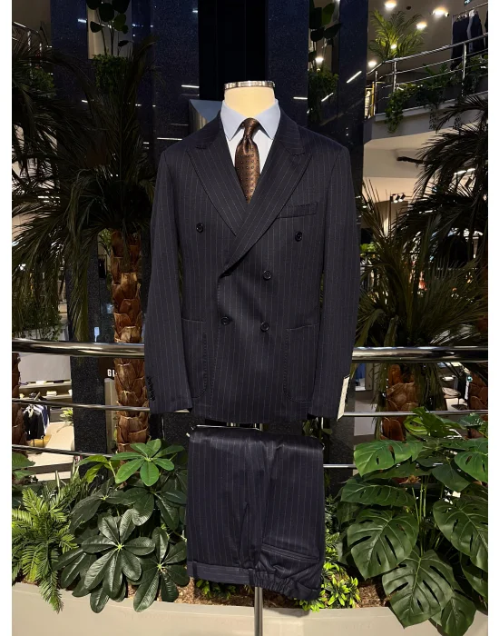 GİOTELLİ NEW COLLECTİON %32 WOOL ÇİZGİLİ KRUVAZE TAKIM ELBİSE