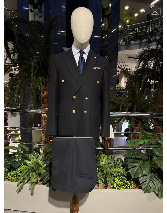 GİOTELLİ NEW COLLECTİON İĞNE DESEN KRUVAZE ERKEK TAKIM ELBİSE