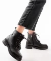 02-2003 Siyah Galata Bağcıklı Fermuarlı Günlük Kadın Bot