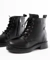 02-2003 Siyah Galata Bağcıklı Fermuarlı Günlük Kadın Bot