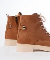 02-2003 Taba Süet Bağcıklı Fermuarlı Günlük Kadın Bot