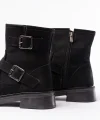 02-2014 Siyah Süet Toka Aksesuarlı Günlük Kadın Bot