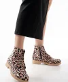 165-225 Leopar Bağcıklı Fermuarlı Günlük Kadın Bot