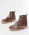 165-225 Leopar Bağcıklı Fermuarlı Günlük Kadın Bot