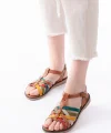 205-208 Multi Hakiki Deri Ortopedik Taban Kadın Sandalet