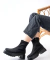 236-2011 Siyah Dalgıç Fermuarlı Günlük Kadın Bot