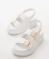 24422-1185 Beyaz Dolgu Topuk Kadın Sandalet