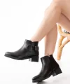 270-3030 Siyah Toka Aksesuarlı Fermuarlı Günlük Kadın Bot