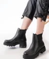 745-2137 Siyah Kalın Taban Lastikli Günlük Kadın Bot