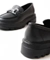 745-773 Siyah Günlük Yüksek Tabanlı Loafer Ayakkabı