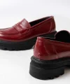 746-759 Bordo Rugan Günlük Yüksek Tabanlı Loafer Ayakkabı