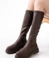 812-2291 Kahverengi Fermuarlı Günlük Kadın Çizme