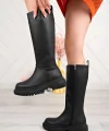 812-340 Siyah Fermuarlı Günlük Kadın Çizme
