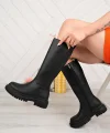 812-340 Siyah Fermuarlı Günlük Kadın Çizme