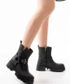 868-2015 Siyah Fermuarlı Günlük Kadın Bot