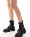 868-356 Siyah Bağcıklı Fermuarlı Günlük Kadın Bot