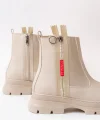 ASM-086 Bej Fashion Aksesuarlı Fermuarlı Günlük Kadın Bot