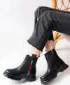 ASM-086 Siyah Fashion Aksesuarlı Fermuarlı Günlük Kadın Bot