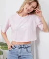 Baskılı Crop tişört