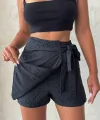 Brodeli şort etek s255075