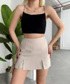 Çift yırtmaklı şort etek