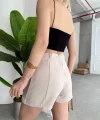 Çift yırtmaklı şort etek
