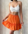 Çingene keten etek turuncu s24808