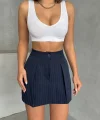 Çizgili şort etek