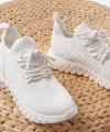 DM-501 Beyaz Bağcıklı Failon Taban Günlük Spor Ayakkabı