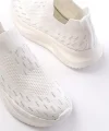 DM-707  Beyaz Fileli Faillant Taban Taş Aksesuarlı Günlük Spor Ayakkabı