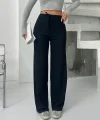 Fitilli şardonlu pantolon siyah a4058