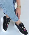 Gane Siyah Cilt Bağcıklı Spor Ayakkabı