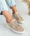 Guji Bej Kot Bağcıklı Spor Ayakkabı
