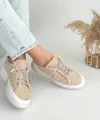 Guji Bej Kot Bağcıklı Spor Ayakkabı