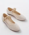 İNF-6363 Bej Havlu Desenli Baret Tokalı Günlük Bayan Ayakkabı