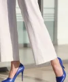 Jilya Mavi Cilt Stiletto Ayakkabı