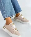 Jlar Bej Cilt Bağcıklı Spor Ayakkabı
