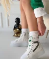 Joila Beyaz Cilt Yeşil Detaylı Bot