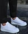 KB-BX1  Kuback Beyaz Cilt Yüksek Beyaz Taban Günlük Erkek Ayakkabı