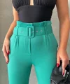 Kemerli havuç pantolon