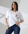 Kiraz işlemeli tişört