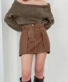 Kontrast deri etek kahve w260015