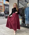 Kraş etek bordo