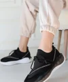 Liney Siyah Rugan Bağcıklı Spor Ayakkabı