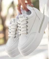 Lulu Beyaz Cilt Bağcıklı Spor Ayakkabı