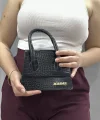 luxe siyah cilt çanta