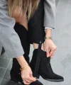 Milla Siyah Süet Tak Çıkar Topuklu Bot Ve Çizme